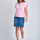 Cloth+Paper+Scissors | Crew Neck Tee ~ Lolly Pink