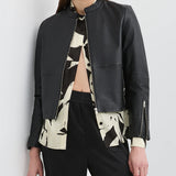 Caravan & Co. ~ Hudson Leather Bomber Jacket ~ Black