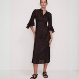 Morrison | Ellison Linen Dress ~ Black