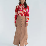 Elms + King | Hudson Maxi Skirt ~ Camel