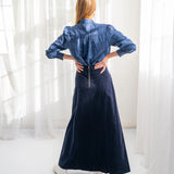 Elms + King | Hudson Maxi Skirt ~ Navy