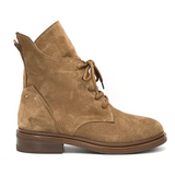 Sempre Di | Lace Up Ankle Boot ~ Taba Suede