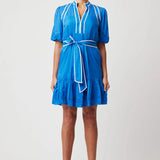 OnceWas | Lucia Embroidered Dress ~ Azure