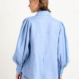 State of Embrace | Pointed Collar Blouse ~ Allure Blue