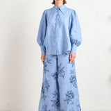 State of Embrace | Pointed Collar Blouse ~ Allure Blue