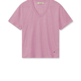 Mos Mosh | Casa V-SS Foil Tee ~ Bergonia Pink