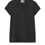 Mos Mosh | Tulli V-SS Basic Tee ~ Black