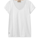 Mos Mosh | Tulli V-SS Basic Tee ~ White