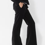 Joey the Label | Velvet Bootleg Pant ~ Black